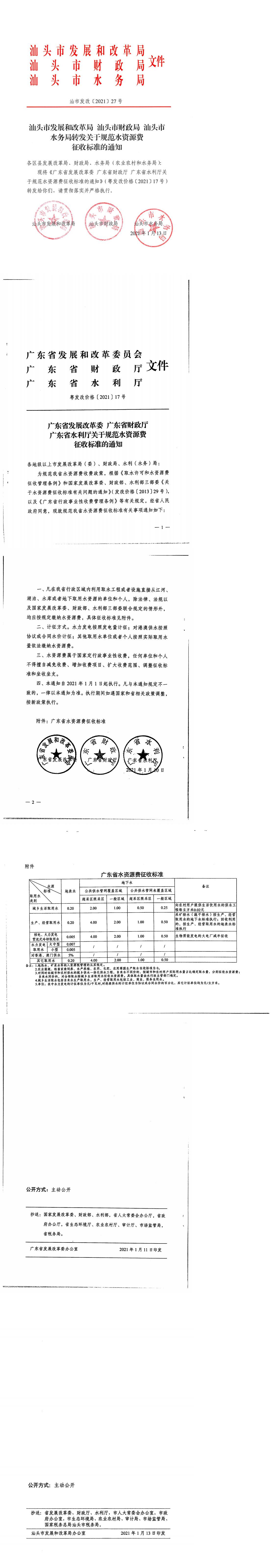 汕頭市發展和改革局汕頭市財政局汕頭市水務局轉發關于規范水資源費征收標準的通知_0.jpg